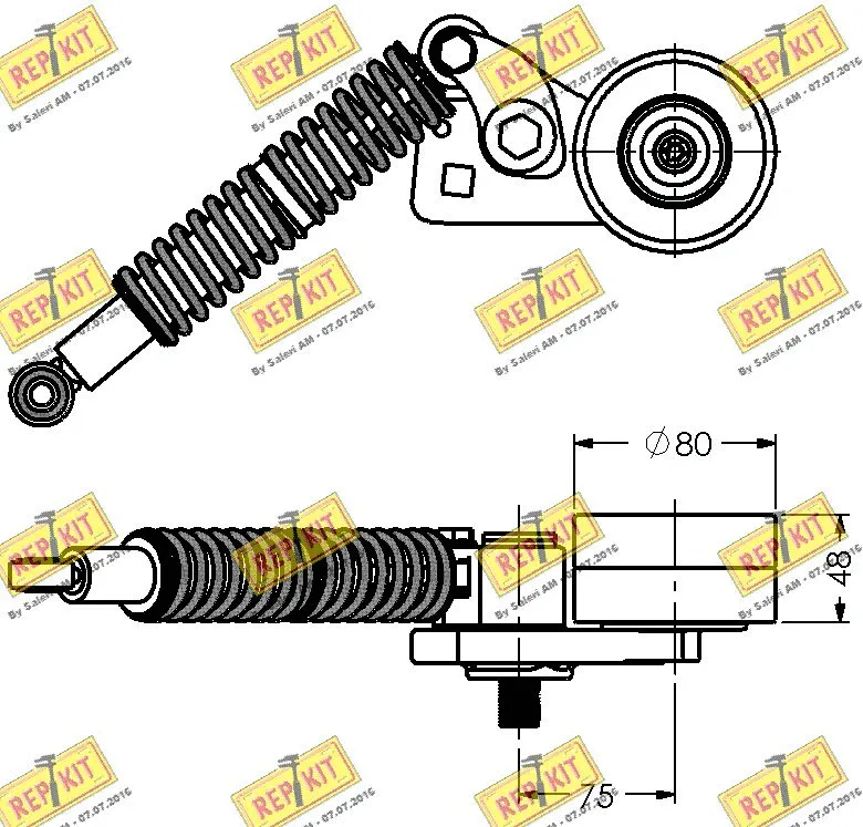 Belt Tensioner, V-ribbed belt