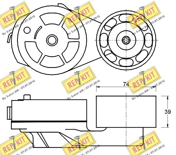 Belt Tensioner, V-ribbed belt