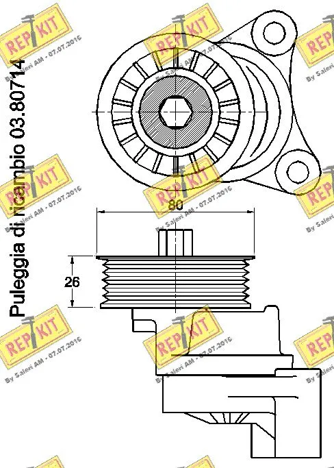 Belt Tensioner, V-ribbed belt