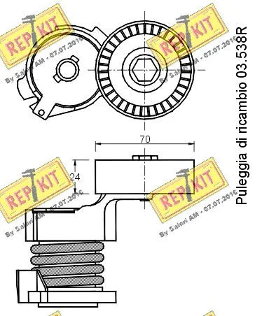 Belt Tensioner, V-ribbed belt