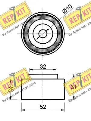 Deflection/Guide Pulley, timing belt