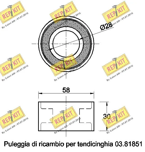 Deflection/Guide Pulley, timing belt