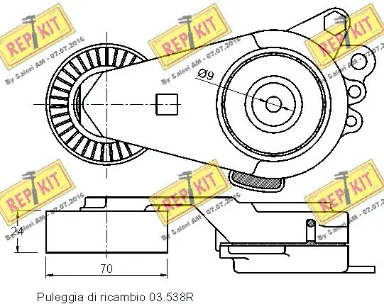 Belt Tensioner, V-ribbed belt