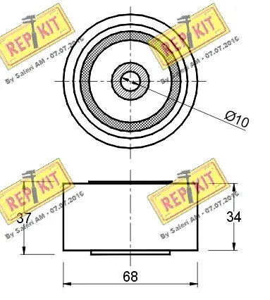 Deflection/Guide Pulley, timing belt