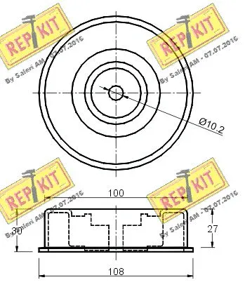 Deflection/Guide Pulley, timing belt