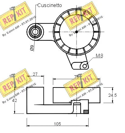 Deflection/Guide Pulley, V-ribbed belt