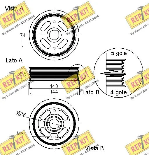 Belt Pulley, crankshaft