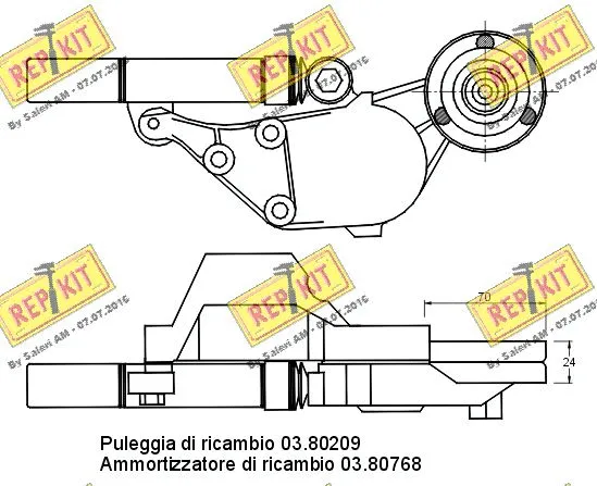 Belt Tensioner, V-ribbed belt