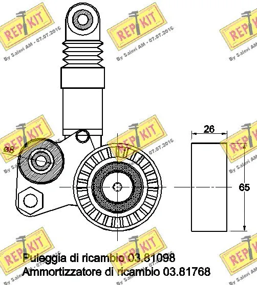 Belt Tensioner, V-ribbed belt