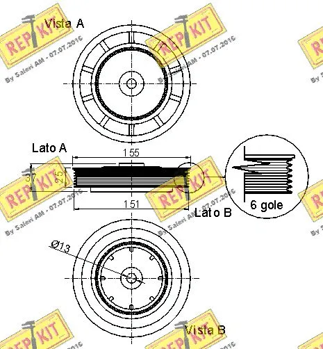 Belt Pulley, crankshaft