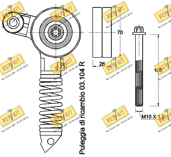 Belt Tensioner, V-ribbed belt