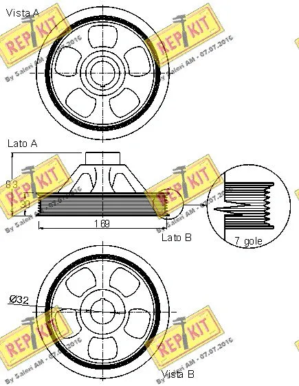 Belt Pulley, crankshaft