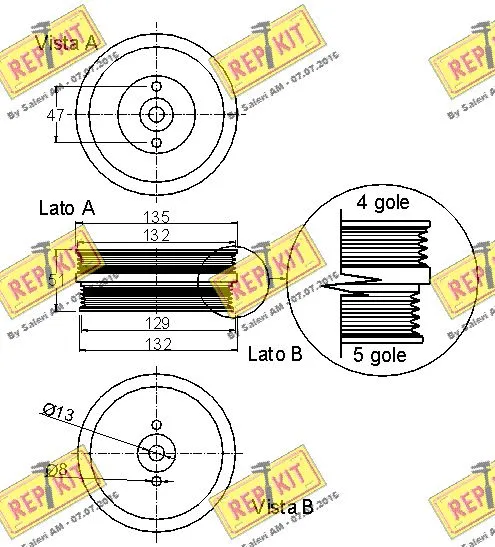 Belt Pulley, crankshaft