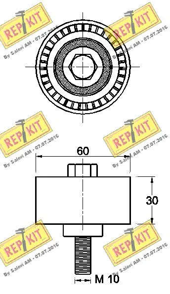 Deflection/Guide Pulley, timing belt