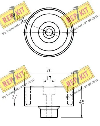 Deflection/Guide Pulley, V-ribbed belt