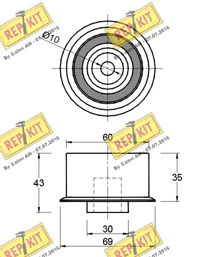 Deflection/Guide Pulley, timing belt
