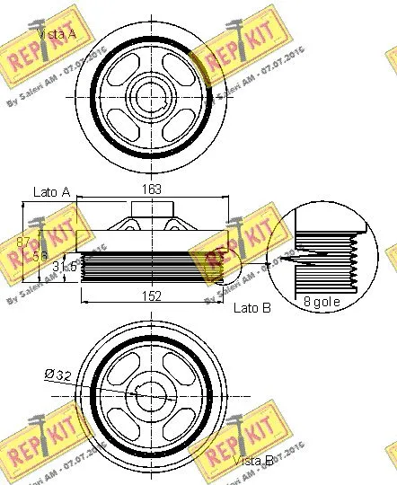 Belt Pulley, crankshaft