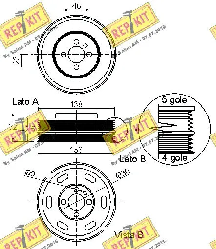 Belt Pulley, crankshaft