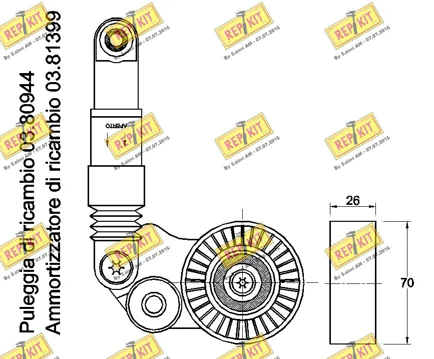 Belt Tensioner, V-ribbed belt