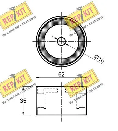 Deflection/Guide Pulley, timing belt