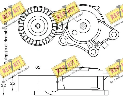 Tensioner Pulley, V-ribbed belt