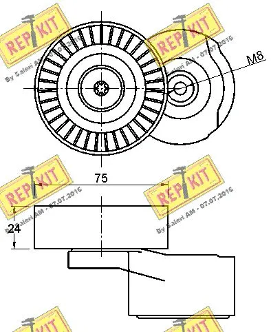 Belt Tensioner, V-ribbed belt