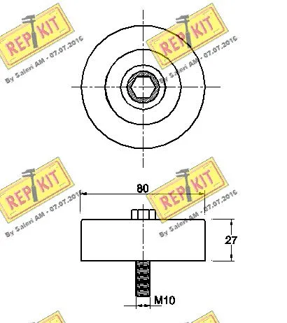 Deflection/Guide Pulley, V-ribbed belt