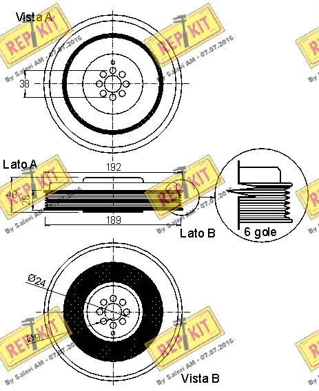 Belt Pulley, crankshaft
