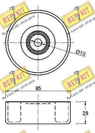 Deflection/Guide Pulley, V-ribbed belt