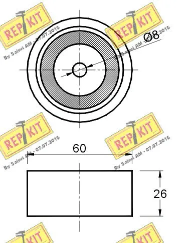 Deflection/Guide Pulley, V-ribbed belt