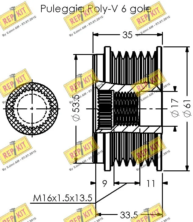 Alternator Freewheel Clutch