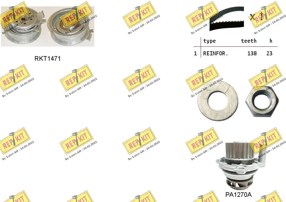 Water Pump & Timing Belt Kit (RKTK0821PA)