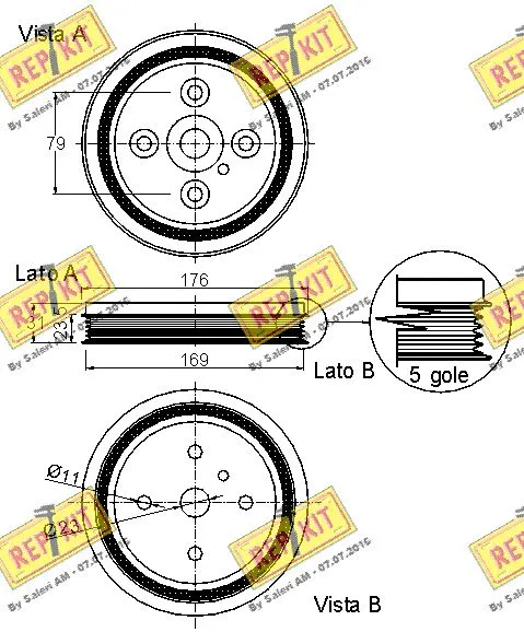 Belt Pulley, crankshaft