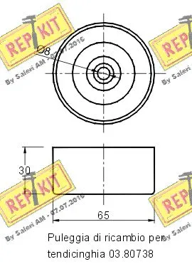 Deflection/Guide Pulley, V-ribbed belt
