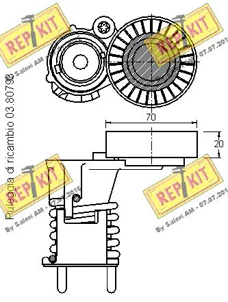 Belt Tensioner, V-ribbed belt