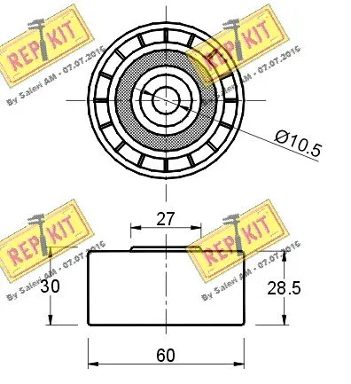 Deflection/Guide Pulley, timing belt