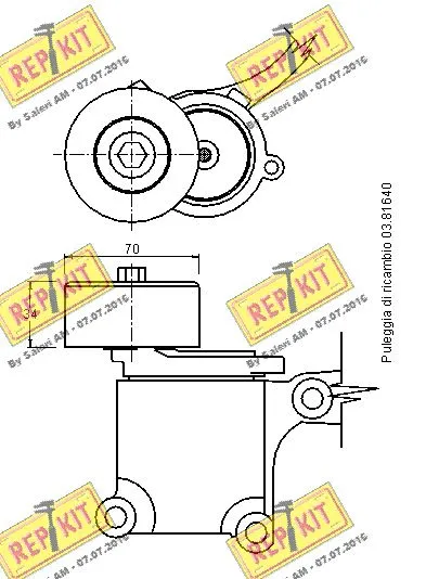 Belt Tensioner, V-ribbed belt
