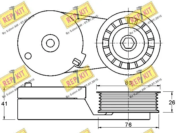 Belt Tensioner, V-ribbed belt