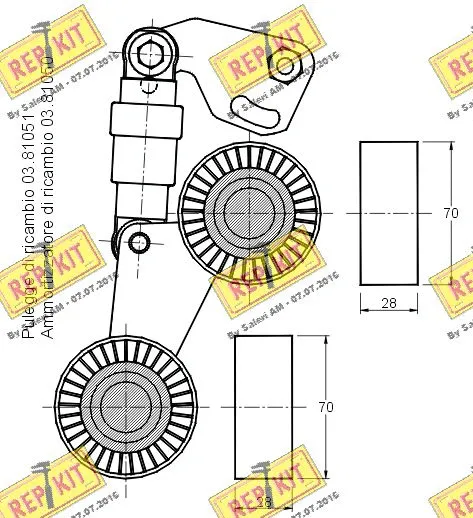 Belt Tensioner, V-ribbed belt