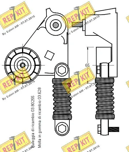 Belt Tensioner, V-ribbed belt