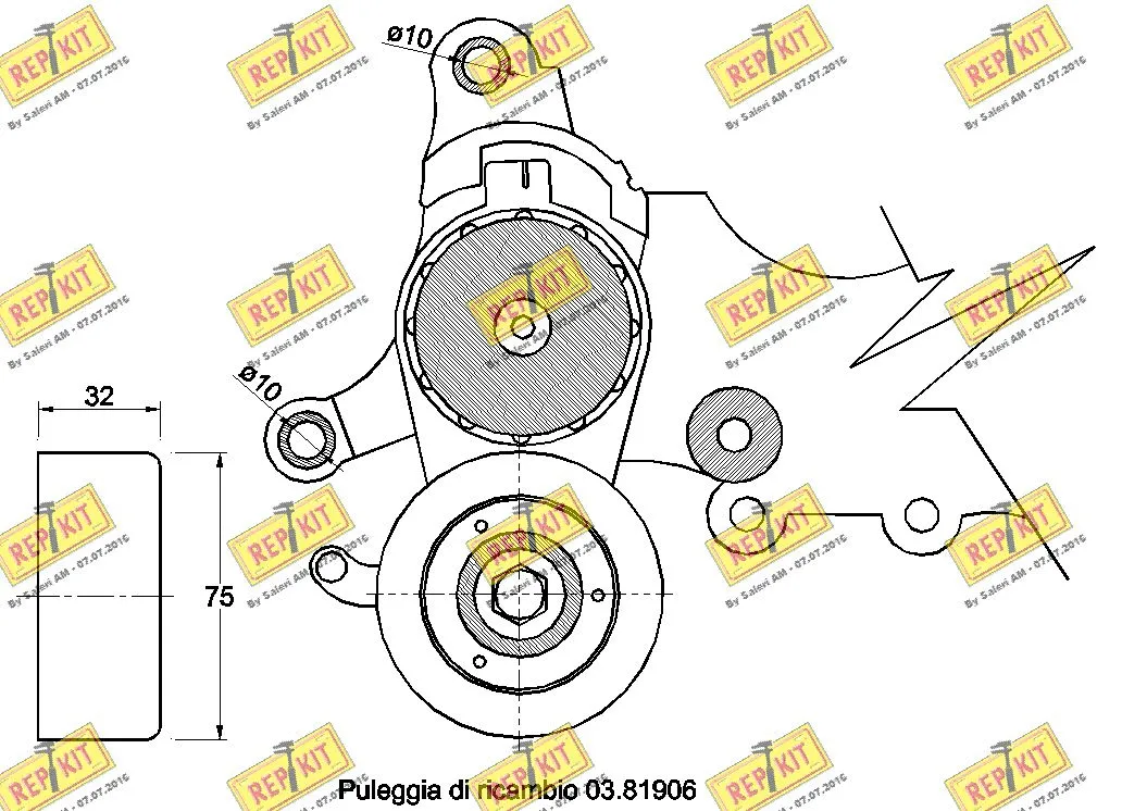 Belt Tensioner, V-ribbed belt