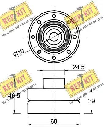 Deflection/Guide Pulley, timing belt