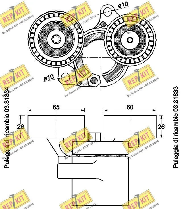 Belt Tensioner, V-ribbed belt