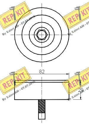 Deflection/Guide Pulley, V-ribbed belt