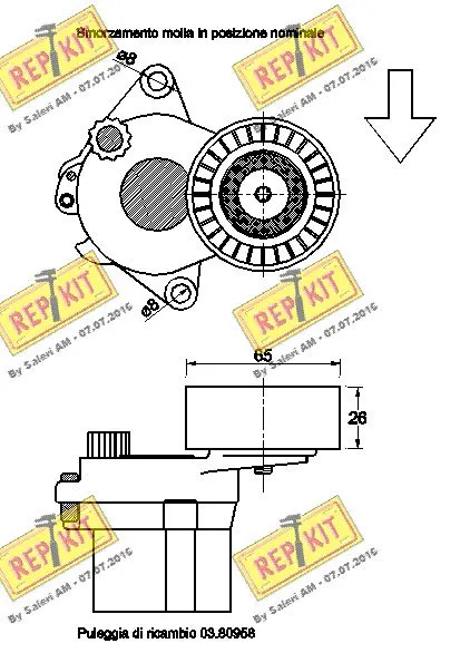 Belt Tensioner, V-ribbed belt