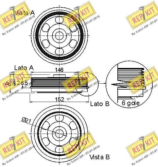 Belt Pulley, crankshaft