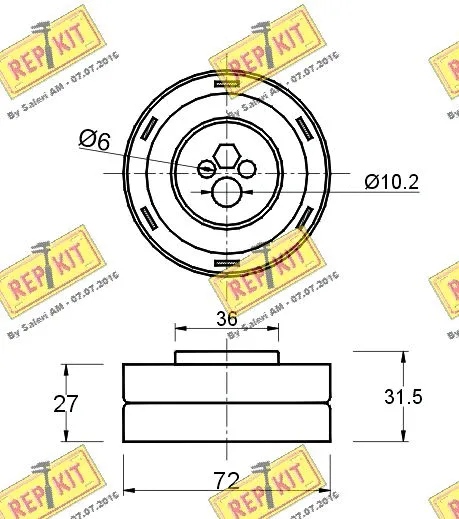 Tensioner Pulley, timing belt
