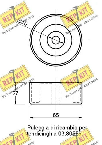 Deflection/Guide Pulley, V-ribbed belt