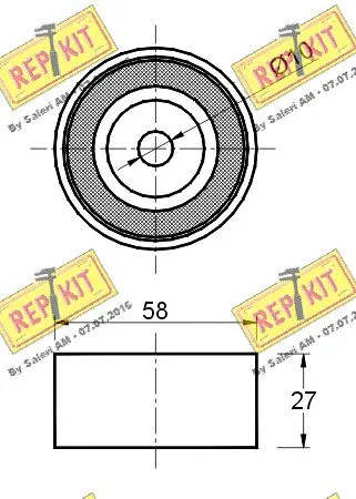 Deflection/Guide Pulley, timing belt