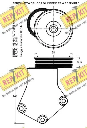 Belt Tensioner, V-ribbed belt